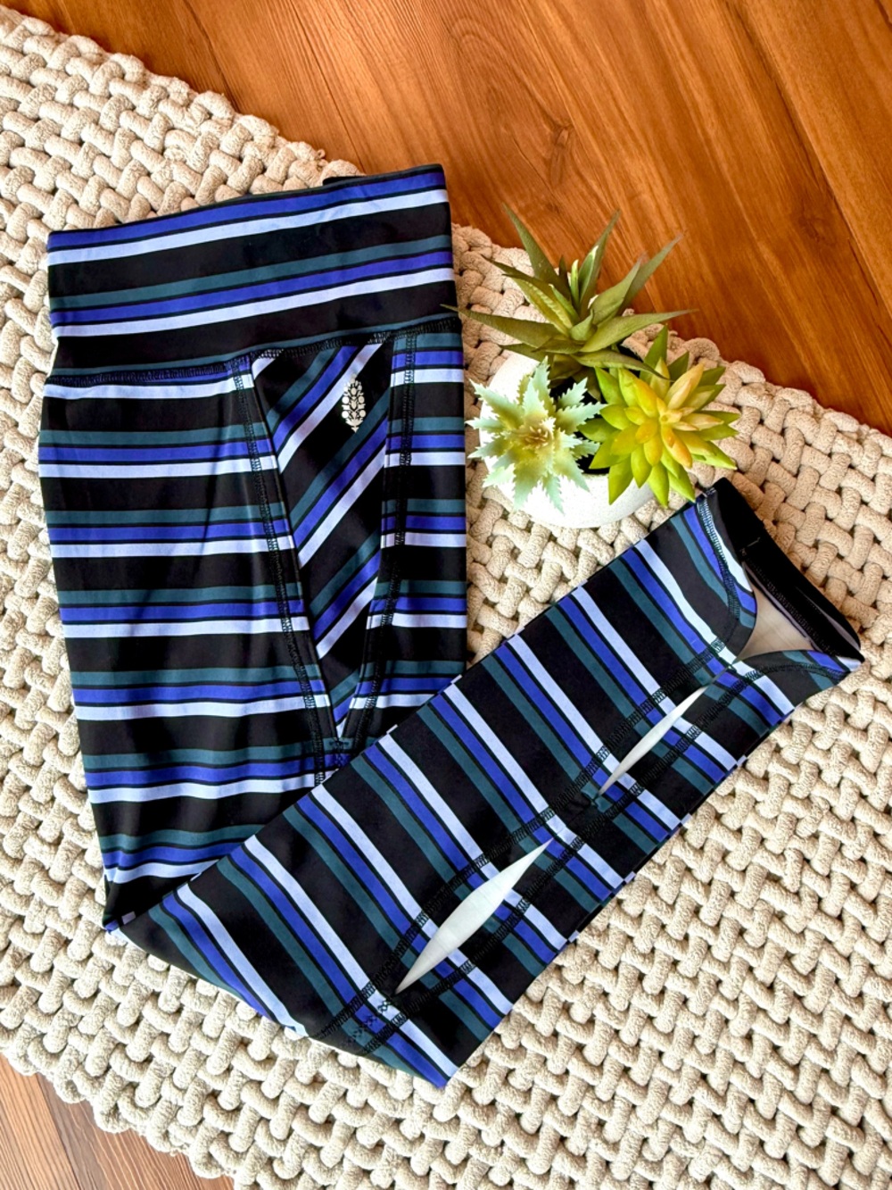 Free People | Movement Infinity Gidget Cutout Leggings Multi- Stripe | Medium